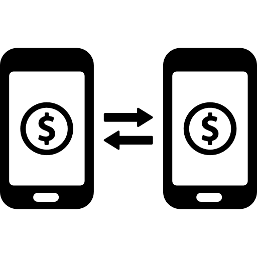 Smartphone payment method dollar symbol smartphone icon