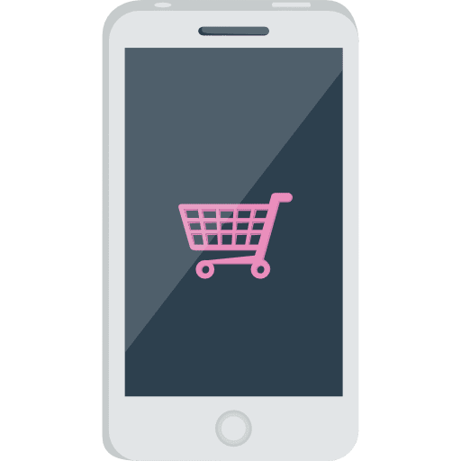 Smartphone touch screen online shop technology icon