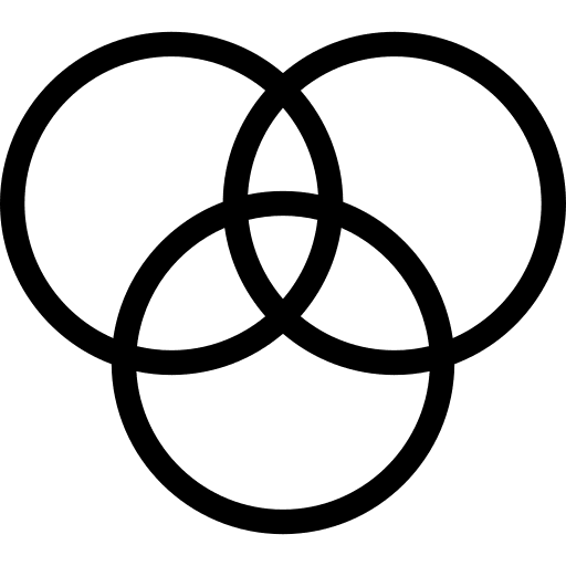 Color filters shapes and symbols art color palette icon