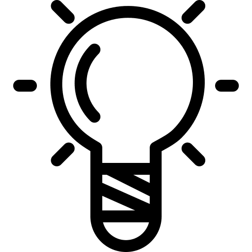 Idea technology illumination electricity icon