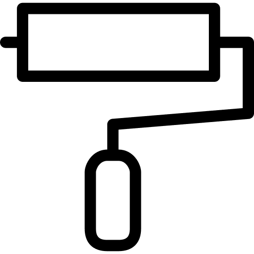 Paint roller home repair tools and utensils painter icon