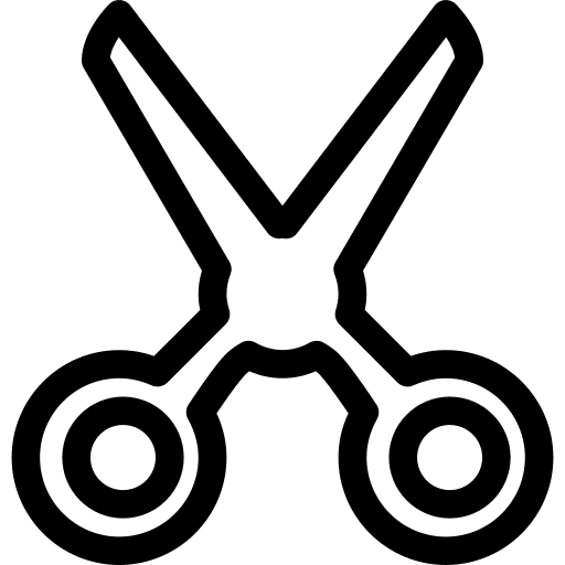 Scissors handcraft cutting tools and utensils icon