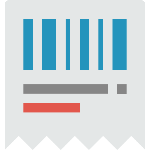 Invoice business commerce and shopping ticket icon