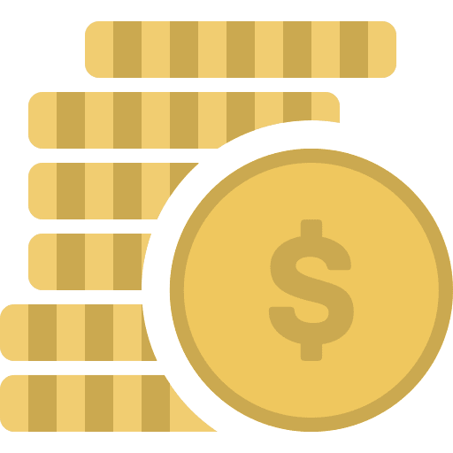 Coins coin cash business icon