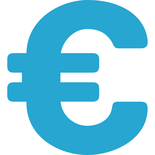 Euro currency commerce and shopping exchange icon