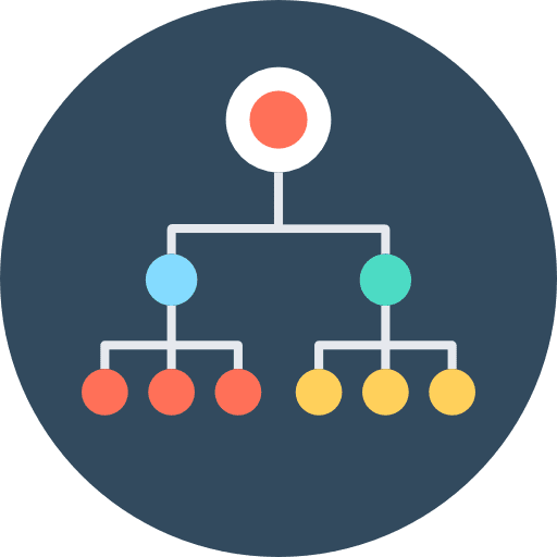Structure hierarchy order organization icon