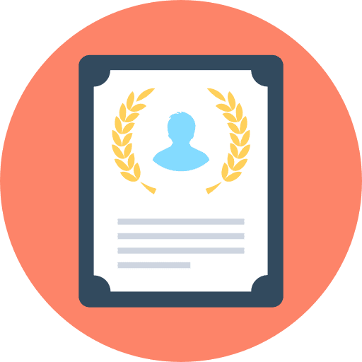 Certificate degree contract certificate icon