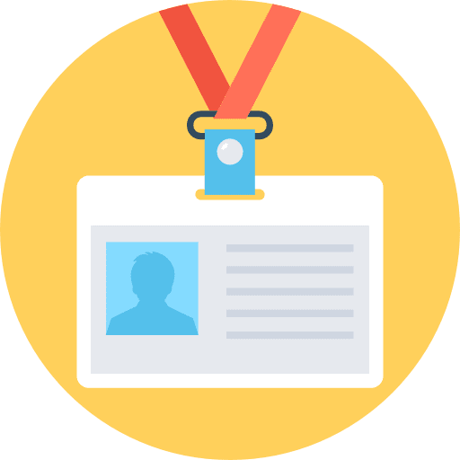 Id card seo and web identity id card icon