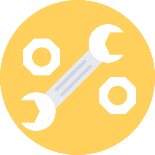Settings configuration cogwheel tools and utensils icon