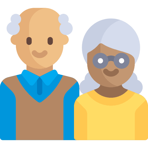 Couple couple old woman two people icon