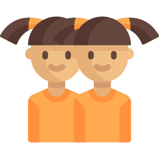 Twins sisters twins people icon