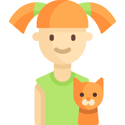 Girl child kid avatar icon
