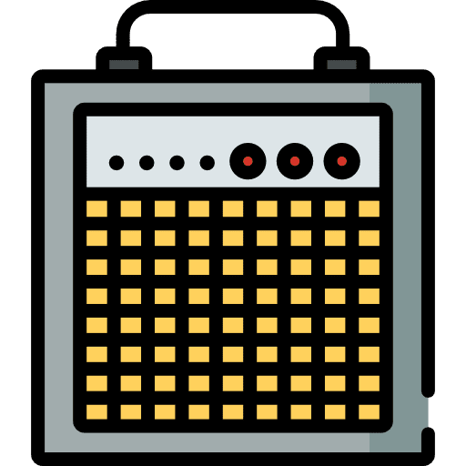 Amplifier music and multimedia music box sound box icon
