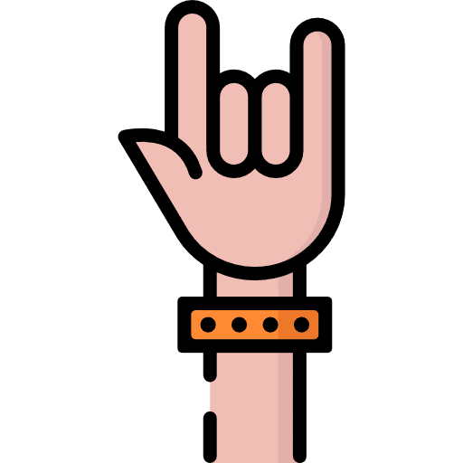 Hand gestures rock and roll gesture icon