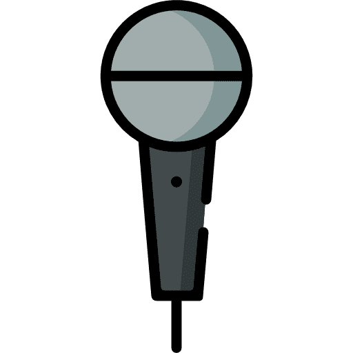 Microphone music and multimedia sing karaoke icon