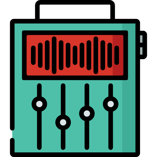 Mixing mixing boombox musical instrument icon
