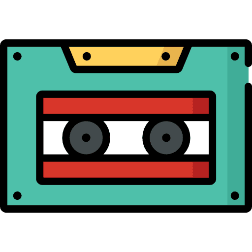 Cassette music player music vintage icon