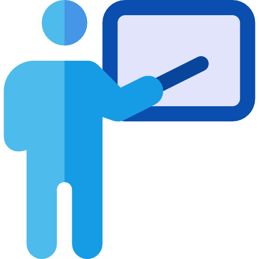 Class person explain exposition icon