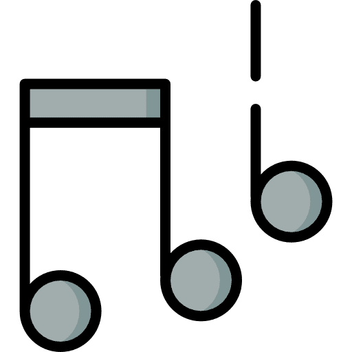 Musical note music quaver music and multimedia icon