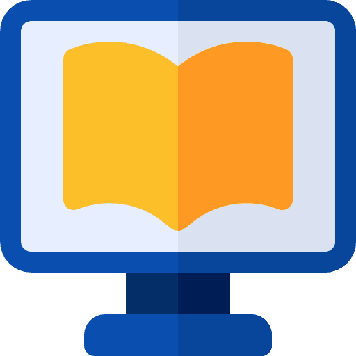 Elearning monitor screen elearning icon