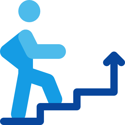 Success seo and web humanpictos stairs icon