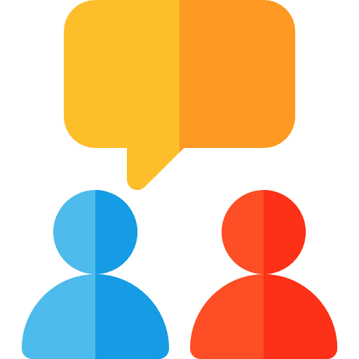 Conversation user speech bubble people icon