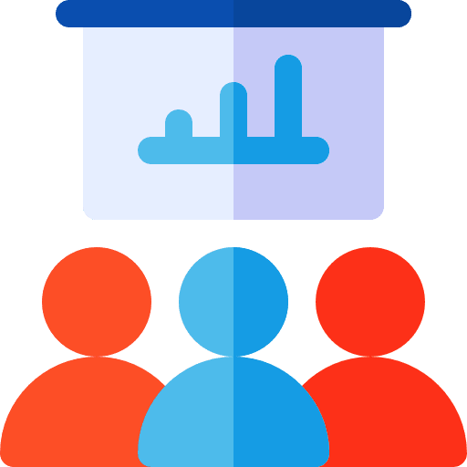 Presentation presentation financial seo and web icon