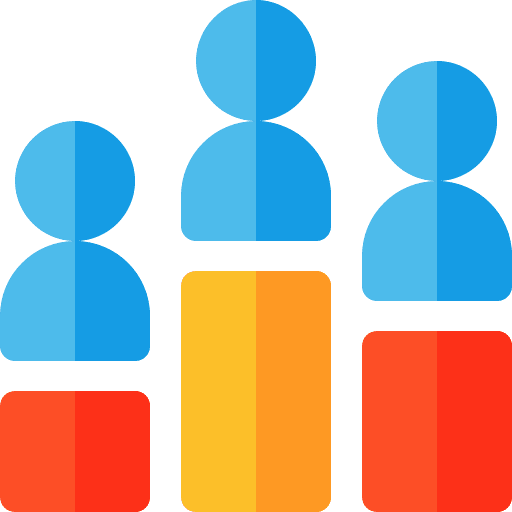 Rank managers ranking businessmen icon