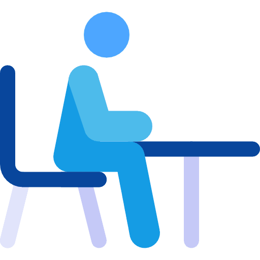 Studying humanpictos education student icon