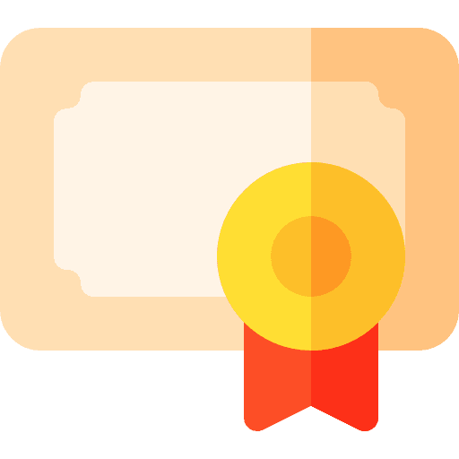 Diploma patent certificate degree icon