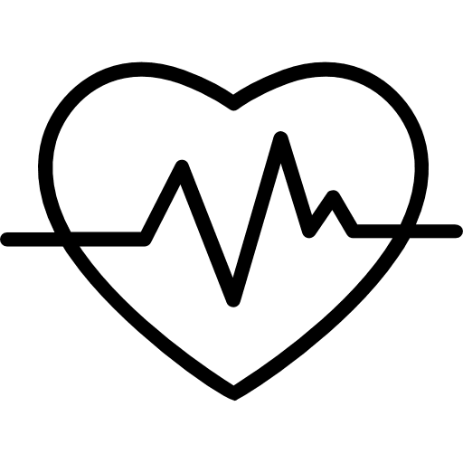 Heart healthy vital signs healthcare and medical icon