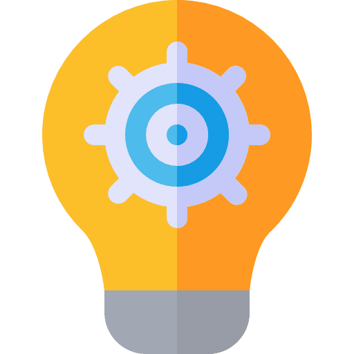Idea seo and web gear electricity icon