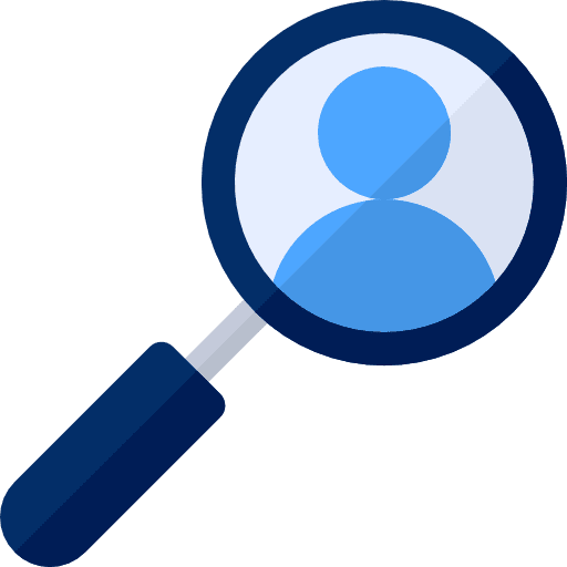 Job search detective human resources business and finance icon