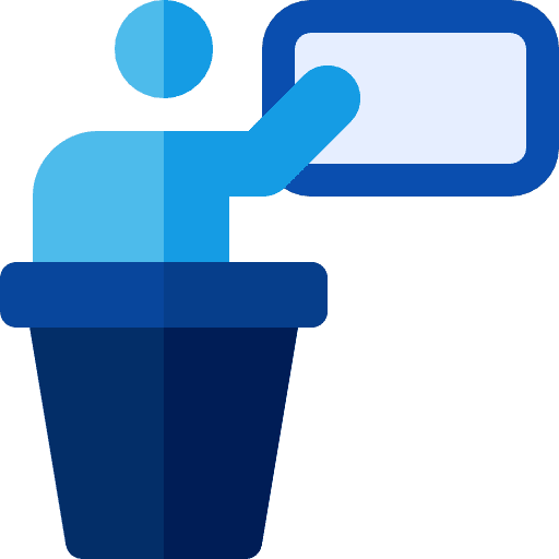 Presentation presentation micro man icon