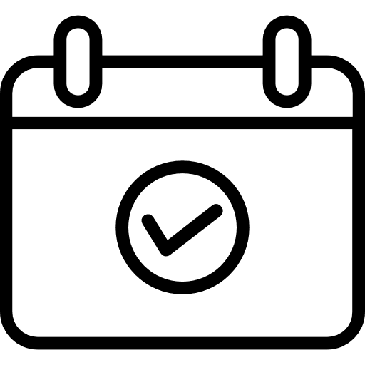 Calendar time and date date time icon