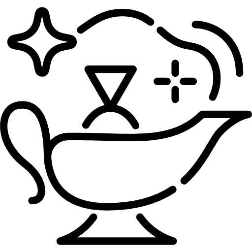 Lamp magic incense arabia icon