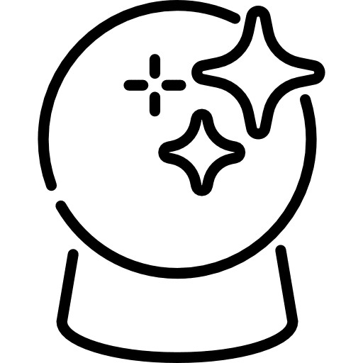 Magic ball ball witch crystal ball icon