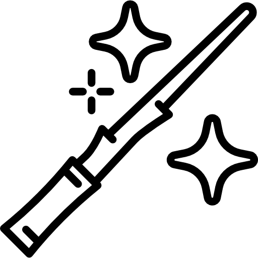 Magic wand entertainment magic wand wizard icon