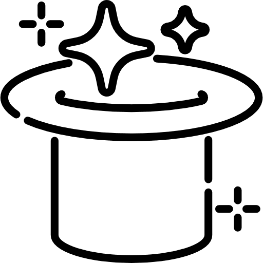 Magic hat wand miscellaneous magic hat icon