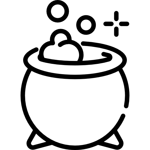 Pot magic hot food icon