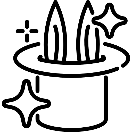 Rabbit entertainment birthday and party stars icon