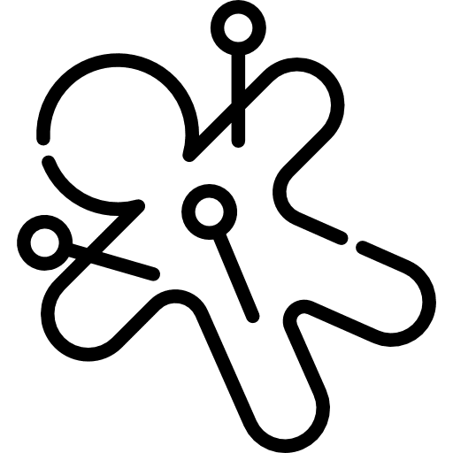 Voodoo halloween fear spooky icon