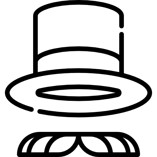 Hat gentleman costume miscellaneous icon