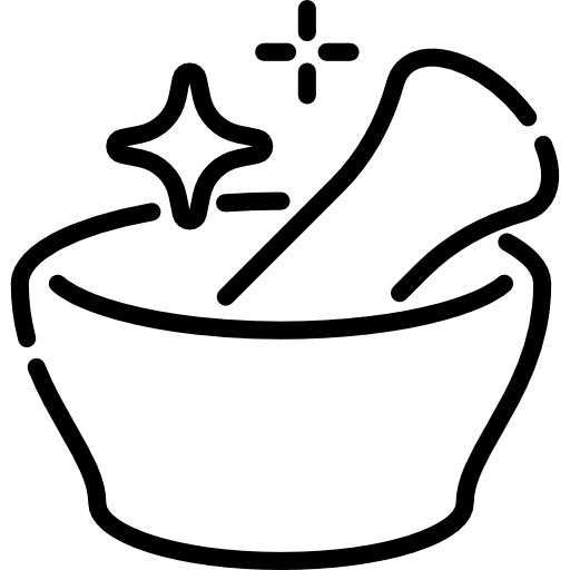 Mortar healing herbs medicine icon