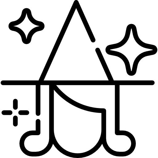 Witch character user entertainment icon