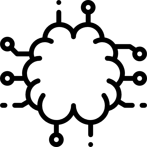 Artificial intelligence automaton science fiction robotics icon