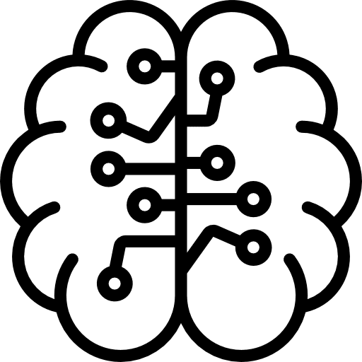 Artificial intelligence futuristic connection electronics icon