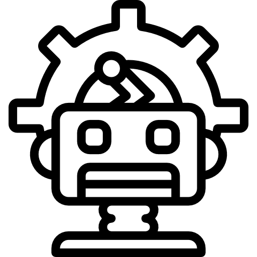 Robot computer futurist android icon