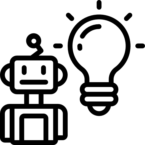 Robot electronic chip solution icon