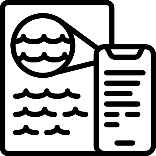 Detection electronics loupe search icon